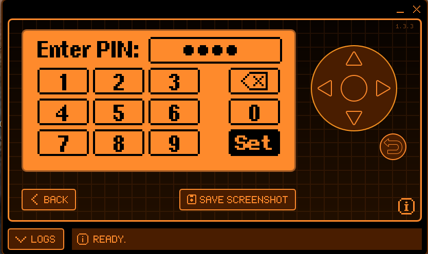 Enter PIN keypad