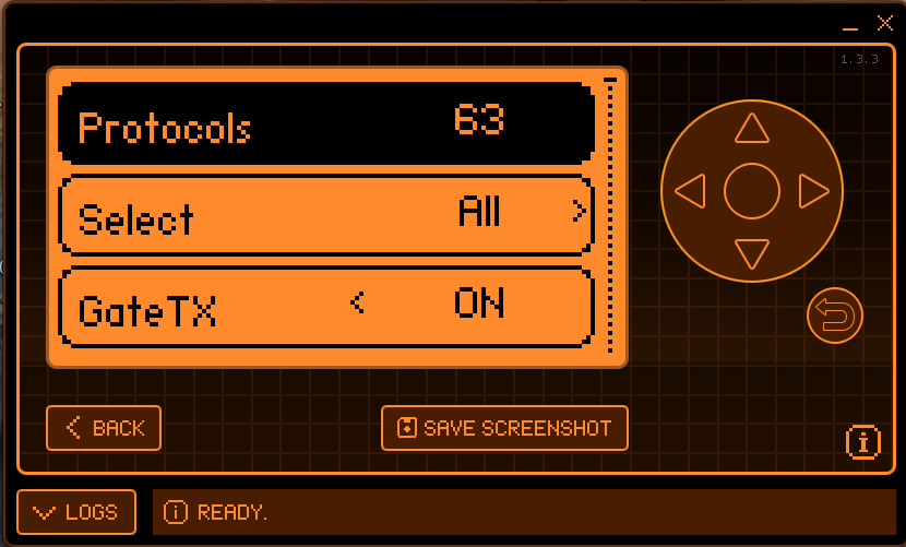 Modulation Analyzer and Protocols menu